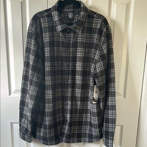 Volcom Black and Gray Lightweight Shirt Jacket